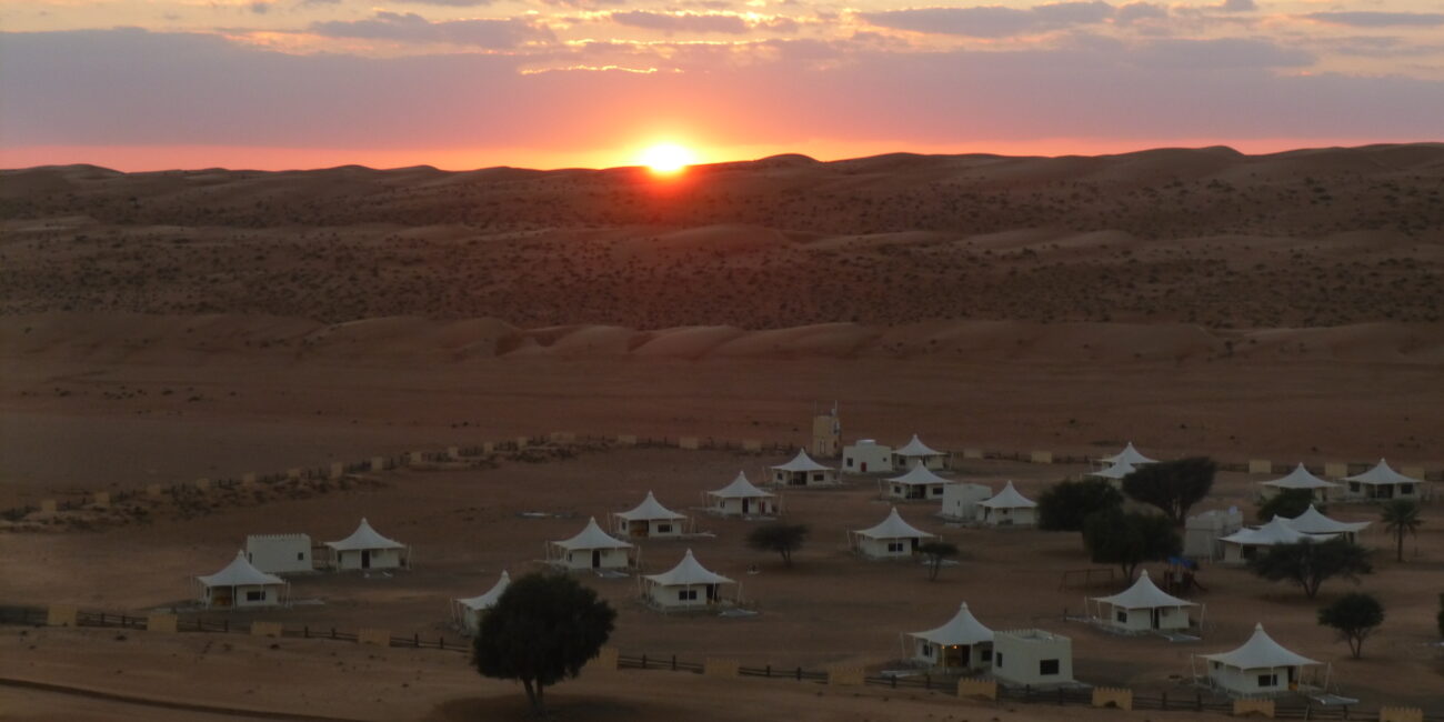 Oman, Wahiba Sands, Wüstencamp, Wüste, Dünen, Sonnenuntergang, Der Reisekoffer, reisen